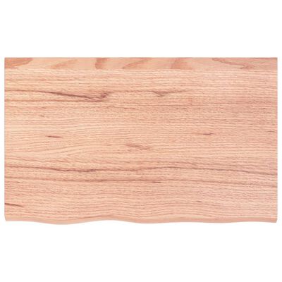 vidaXL Dessus de table marron clair bois chêne massif traité