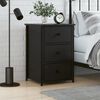 vidaXL Table de chevet noir 40x36x60 cm bois d&rsquo;ing&eacute;nierie