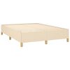 vidaXL Sommier &agrave; lattes de lit avec matelas Cr&egrave;me 140x190 cm Tissu