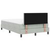 vidaXL Lit &agrave; ressort LED avec matelas Gris clair 120 x 190 cm Velours