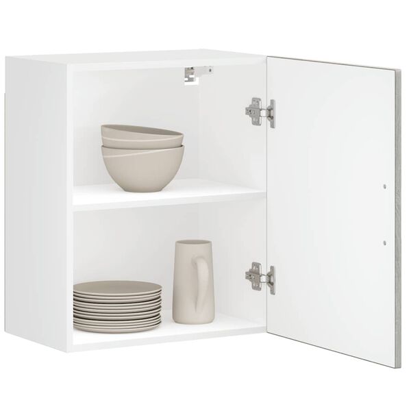 vidaXL Armoires murales de cuisine 2 pcs Porto sonoma gris