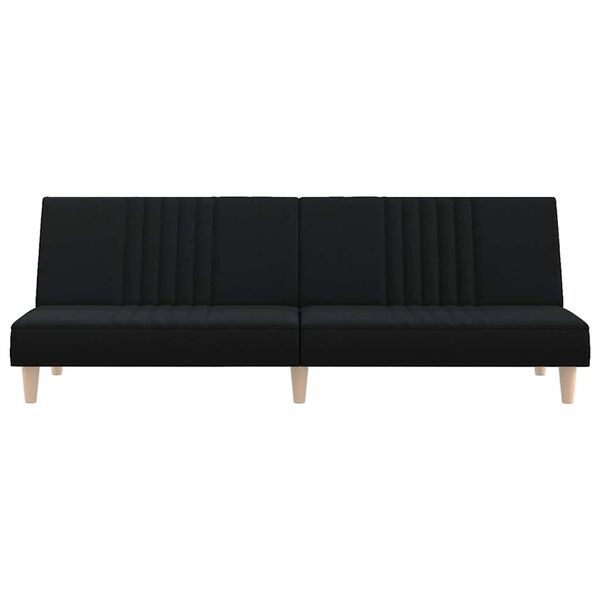 vidaXL Canap&eacute;-lit noir tissu