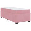 vidaXL Cadre de lit avec matelas Rose 100 x 200 cm tissu