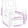 vidaXL Fauteuil de massage Gris clair Tissu