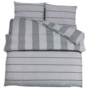 vidaXL Ensemble de housse de couette gris clair 260x220 cm coton