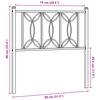 vidaXL T&ecirc;te de lit m&eacute;tal blanc 75 cm