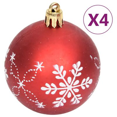 vidaXL Ensemble de boules de Noël 108 pcs Rouge et blanc