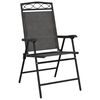 vidaXL Chaises de jardin pliables lot de 4 en acier et textil&egrave;ne