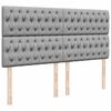 vidaXL Sommier &agrave; lattes de lit avec matelas Gris clair 180x200cm Tissu