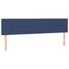 vidaXL T&ecirc;te de lit &agrave; LED Bleu 160x5x78/88 cm Tissu