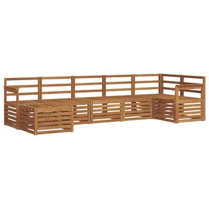 vidaXL Ensemble de canap&eacute; d'angle 7 pcs Naturel Bois d'Acacia Massif
