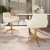vidaXL Chaises pivotantes &agrave; manger lot de 2 Cr&egrave;me Velours