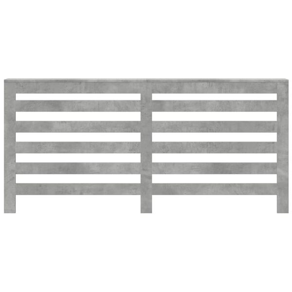 vidaXL Cache-radiateur gris b&eacute;ton 175x20x82 cm bois d'ing&eacute;nierie