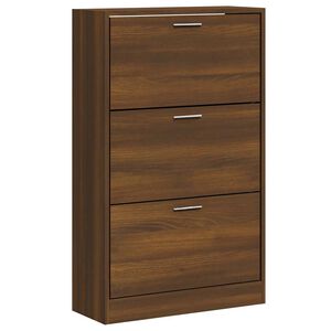 vidaXL Armoire &agrave; chaussures Ch&ecirc;ne marron 63x24x103cm Bois d'ing&eacute;nierie