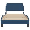 vidaXL Cadre de lit avec t&ecirc;te de lit Dover bleu 80x200 cm tissu