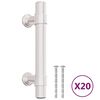 vidaXL Poign&eacute;es d'armoire 20 pcs argent&eacute; 64 mm acier inoxydable