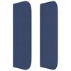 vidaXL Tête de lit avec oreilles Bleu 183x16x78/88 cm Tissu