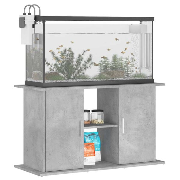 vidaXL Support d'aquarium Gris b&eacute;ton 101 x 41 x 58 cm Bois d'ing&eacute;nierie