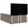 vidaXL Sommier &agrave; lattes de lit avec matelas Taupe 140x200 cm Tissu
