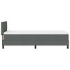 vidaXL Lit &agrave; ressorts avec matelas Gris fonc&eacute; 80 x 200 cm tissu
