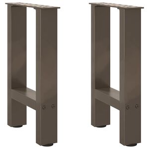 vidaXL Pieds de table basse en acier naturel 2 pi&egrave;ces 28 x (42-43) cm Acier