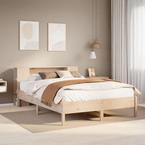 vidaXL Lit biblioth&egrave;que sans matelas 120x200 cm bois de pin massif