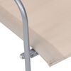 vidaXL Salon de jardin 4 pcs Tissu et acier Crème