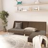 vidaXL Canap&eacute;-lit &agrave; 2 places avec repose-pied Marron Tissu