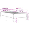 vidaXL Cadre de lit sans matelas ch&ecirc;ne marron 100x200 cm