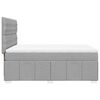 vidaXL Sommier &agrave; lattes de lit avec matelas Gris clair 160x200cm Tissu