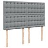 vidaXL Sommier &agrave; lattes de lit avec matelas Gris clair 160x200cm Tissu