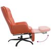 vidaXL Chaise de relaxation avec repose-pied Rouge Similicuir