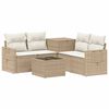 vidaXL Ensemble de Canap&eacute;s 6 pc Beige et blanc cr&egrave;me