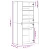 vidaXL Armoire &agrave; chaussures Ch&ecirc;ne sonoma 80x39x178cm Bois d'ing&eacute;nierie
