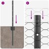 vidaXL Cl&ocirc;ture avec poteau Gris 0,4 x 25 m Acier