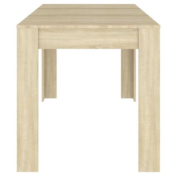 vidaXL Table &agrave; manger Ch&ecirc;ne sonoma 140x74,5x76 cm Bois d'ing&eacute;nierie
