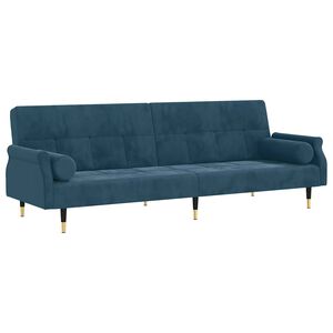 vidaXL Canap&eacute;-lit avec coussins gris fonc&eacute; velours