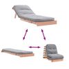 vidaXL Canap&eacute;-lit futon avec matelas 70x206x11 cm bois massif douglas