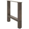 vidaXL Pieds de table basse en acier naturel 2 pi&egrave;ces 50 x (42-43) cm Acier