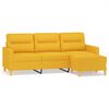 vidaXL Canap&eacute; &agrave; 3 places avec repose-pieds Jaune clair 180 cm Tissu