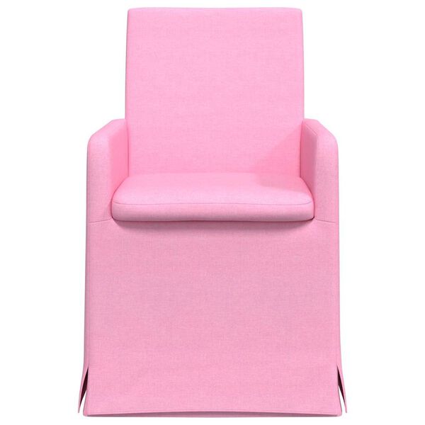 vidaXL Chaises de salle &agrave; manger 2 pcs Rose 57 x 67 x 95 cm tissu