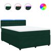 vidaXL Sommier &agrave; lattes de lit et matelas Vert fonc&eacute; 140x190cm Velours