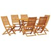 vidaXL Ensemble de salle &agrave; manger pour jardin 7 pc Marron