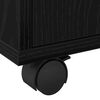 vidaXL Armoire avec &eacute;tag&egrave;re avec roue Ch&ecirc;ne noir 60 x 48 x 74,5 cm
