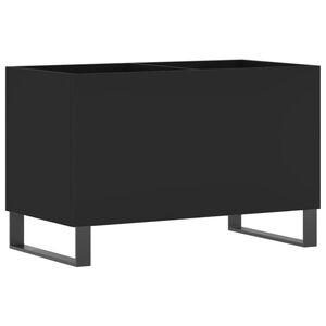 vidaXL Armoire &agrave; disques noir 74,5x38x48 cm bois d'ing&eacute;nierie