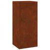 vidaXL Support de Plante 2 pcs Rouill&eacute; 24 x 24 x 55 cm Acier patin&eacute;
