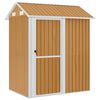 vidaXL Abri de jardin marron clair 192x152,5x237 cm acier galvanis&eacute;
