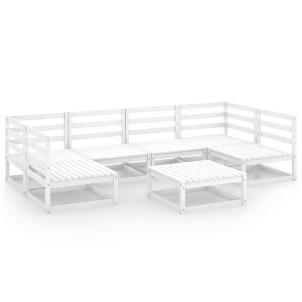 vidaXL Salon de jardin 7 pcs bois de pin massif