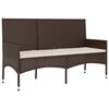 vidaXL Salon de jardin 4 pcs avec coussins Marron R&eacute;sine tress&eacute;e