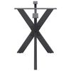 vidaXL Pied de table &agrave; manger en forme d'araign&eacute;e, anthracite, 120 x 68 x (72-73) cm, acier